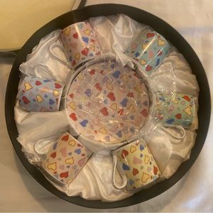 I. Godringer & Co. heart espresso cup/saucer set (6)